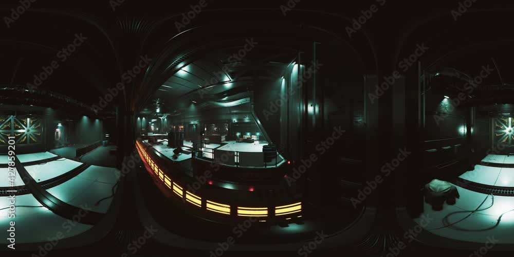 vr360 view of spaceship interior vr360 view of spaceship interior