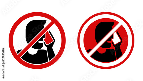 Quiet please - crossed person talking on the phone