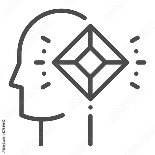 Brevity, square line vector icon.