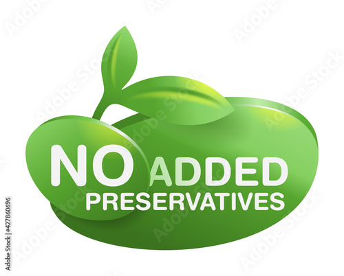 No Added Preservatives eco-friendly 3D sign 