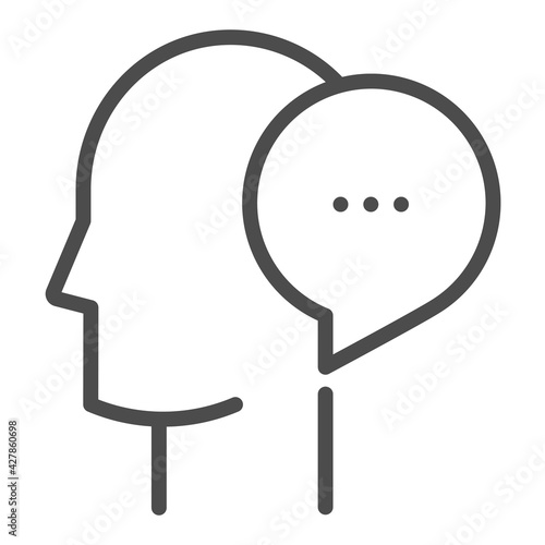 Communication, square line vector icon.