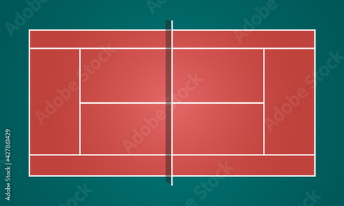 Tennis field outdoor illustration vector background design