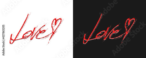 Scritta artistica " Love " vettoriale