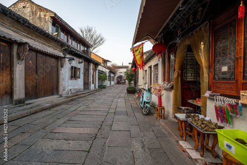 Landscapes of Zhenze Village, a historic canal town in southwest Suzhou, Jiangsu Province, China
