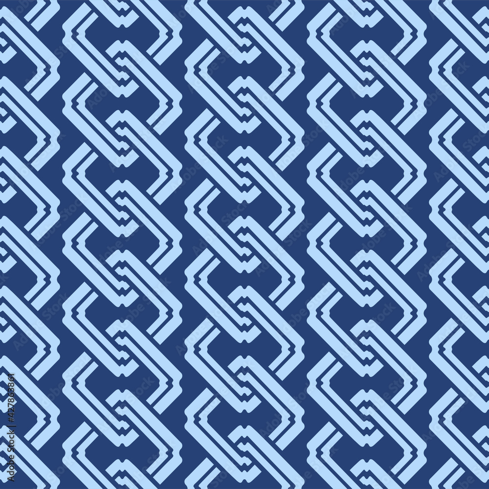 Japanese Square Chain Vector Seamless Pattern Japanese Square Chain Vector Seamless Pattern