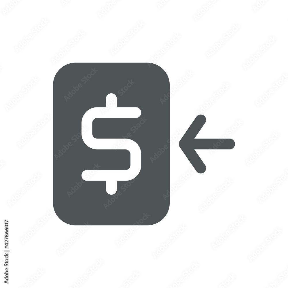 Money transaction icon isolated on white background. Dollar symbol modern, simple, vector, icon for website design, mobile app, ui. Vector Illustration