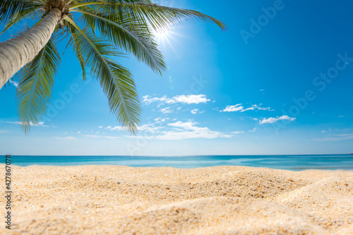 white sand and beautiful tropical beach © satit