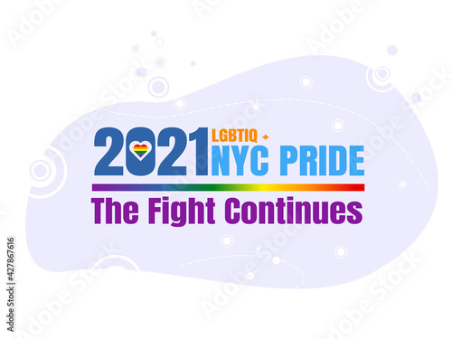 Current year with heart and its representative colors and the motto of this year.