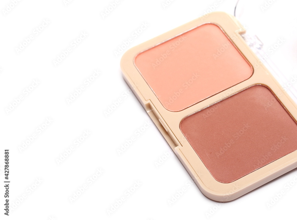 Cosmetic eyeshadow makeup palette isolated on white background Cosmetic eyeshadow makeup palette isolated on white background
