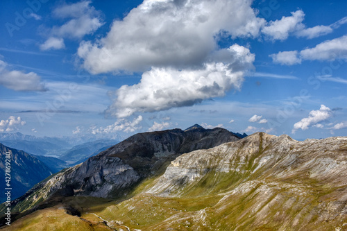 Großglockner, Hohe Tauern, Nationalpark, Alpen, Alpenhauptkamm, Hochgebirge, Edelweißspitze, Aussicht, Großer Bärenkopf, Glockner, Bärenkopf, Fernsicht, Gipfel, Berg, Tal, Schnee, Eis, Gletzscher, Sal photo