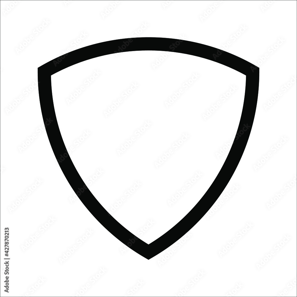 Shield icon template isolated. logo design, flat syle color editable vector illustration on white background eps 10 Shield icon template isolated. logo design, flat syle color editable vector illustration on white background eps 10