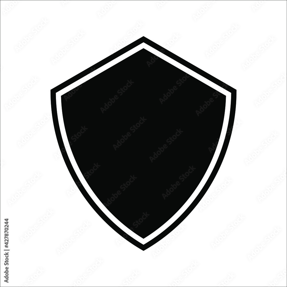 Shield icon template isolated. logo design, flat syle color editable vector illustration on white background eps 10 Shield icon template isolated. logo design, flat syle color editable vector illustration on white background eps 10