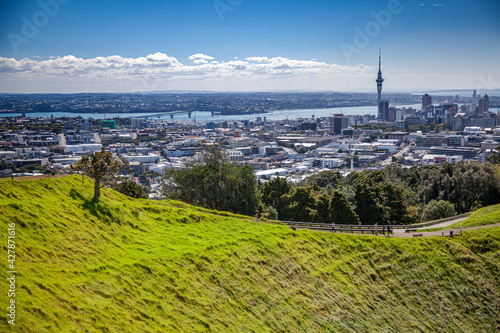 Auckland panorama miasta z Mt. Eden