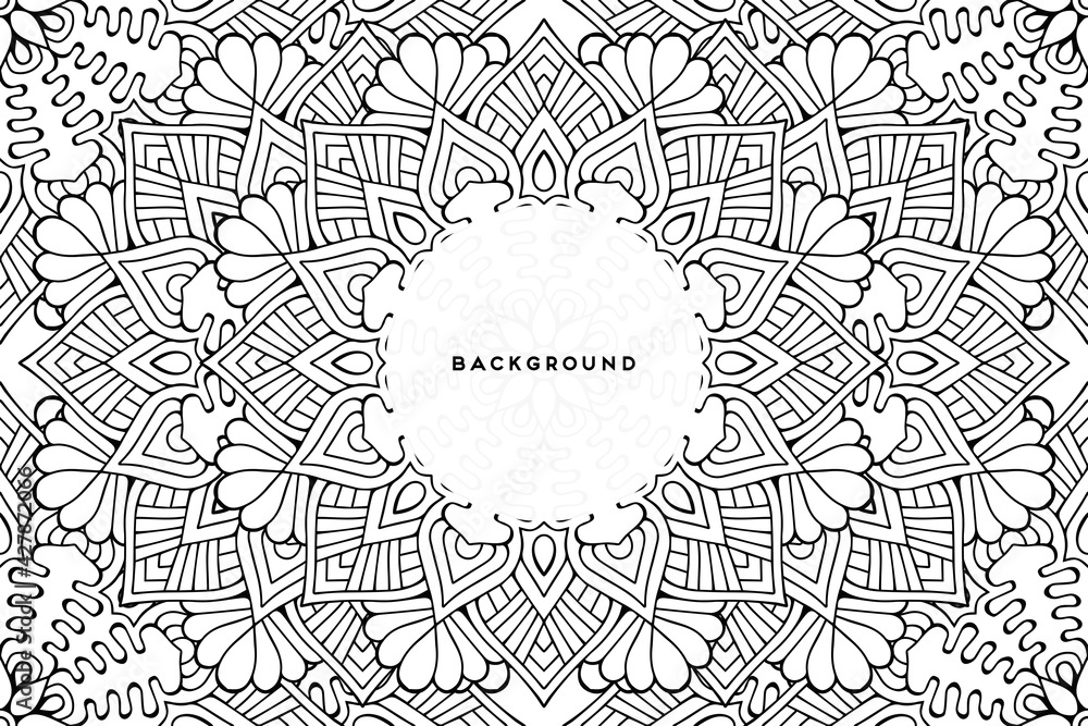 Fototapeta premium Vector islamic background with mandala