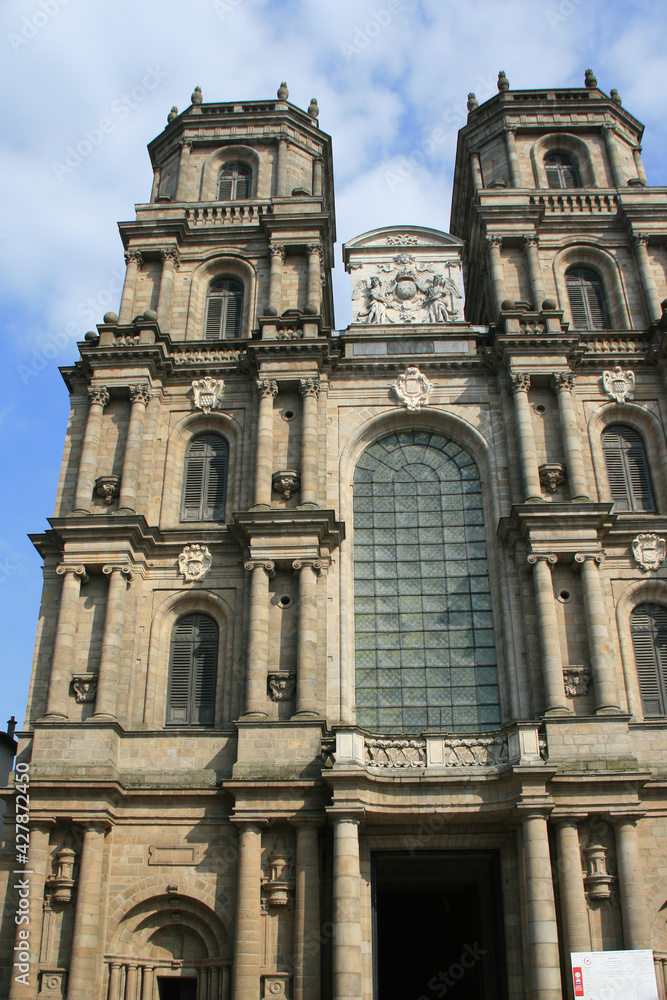 saint-pierre cathedral in rennes in brittany (france) 