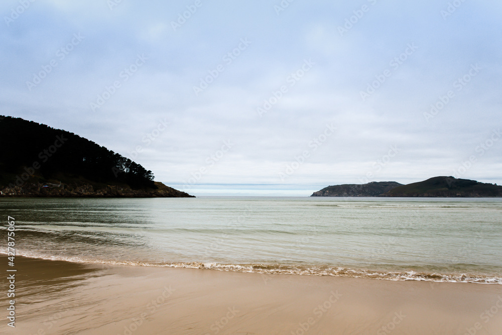 Sunset views of a quiet beach in Galicia Sunset views of a quiet beach in Galicia