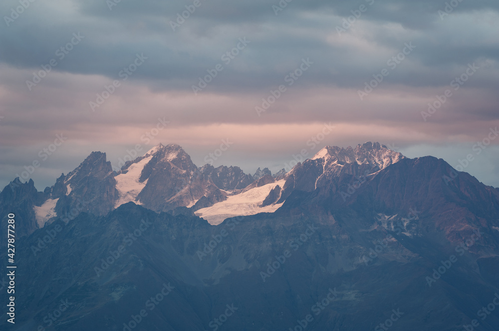 Dramatic view at the Caucasian peak