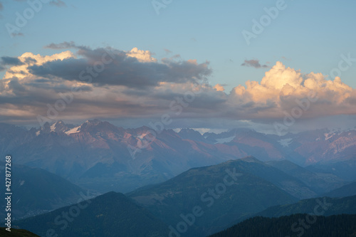 Dramatic view at the Caucasian ridge