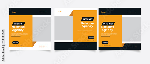 Creative business marketing banner for social media post template
