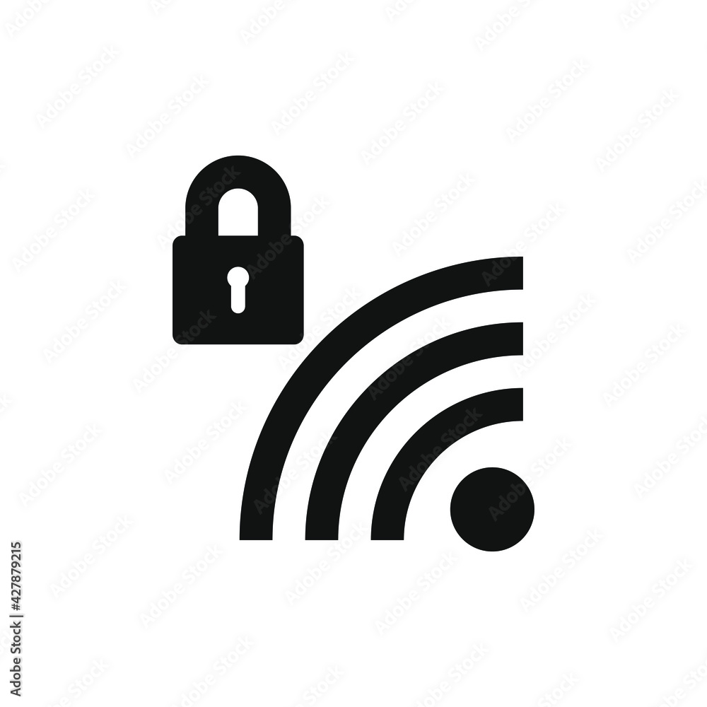 Protected connection. Secure Network icon concept isolated on white background. Vector illustration