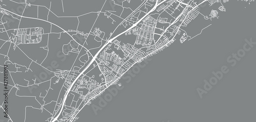 Urban vector city map of Greve, Denmark