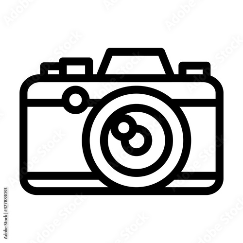 Single-lens reflex camera icon 一眼レフカメラのアイコン