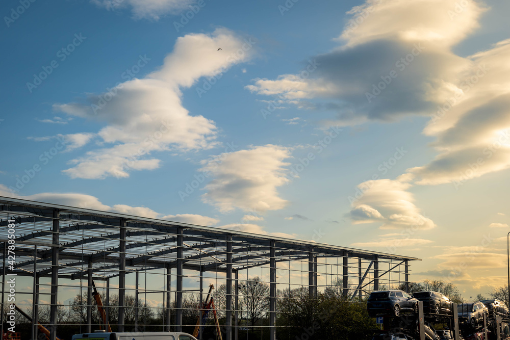 Industrial distribution warehouse construction frame in england uk Industrial distribution warehouse construction frame in england uk
