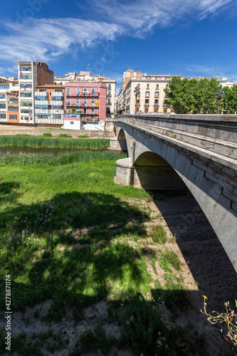 View of the embankment in Girona - Catalonia, Spain