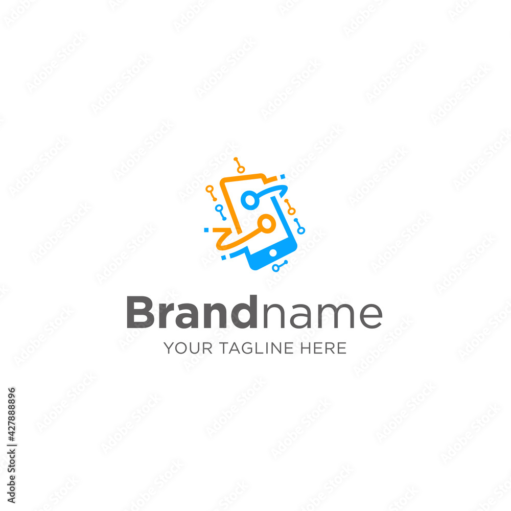 Hand phone repair logo design, logo can be used for electronic service or gadget shop, mobile phone repair service Hand phone repair logo design, logo can be used for electronic service or gadget shop, mobile phone repair service