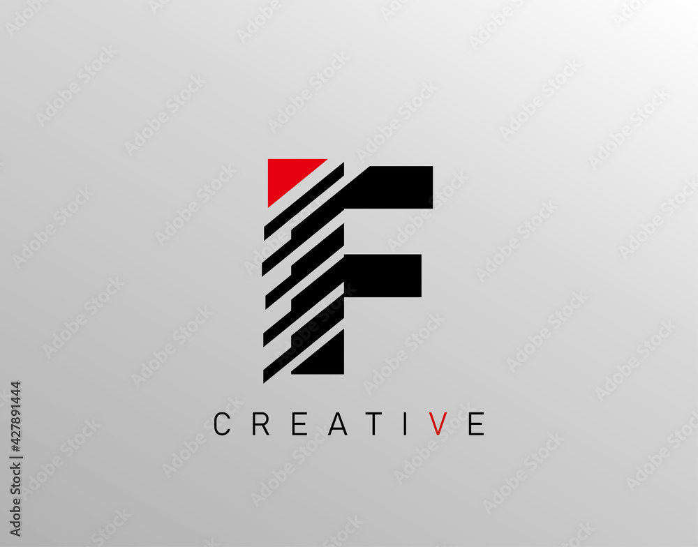 Fototapeta premium Creative Modern Letter F logo, Monogram F Logo Icon.