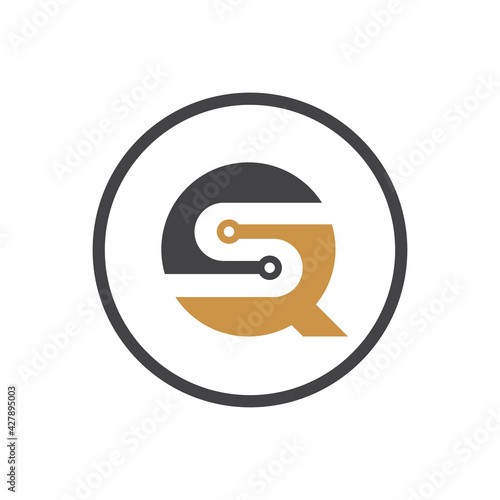 Initial qs letter logo vector template design. Linked letter sq logo design.
