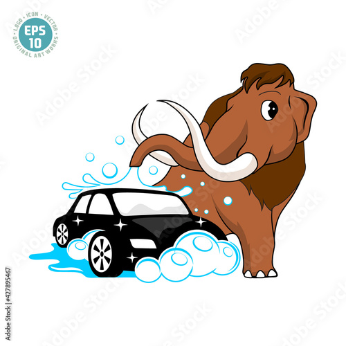 mammoth car wash logo vector