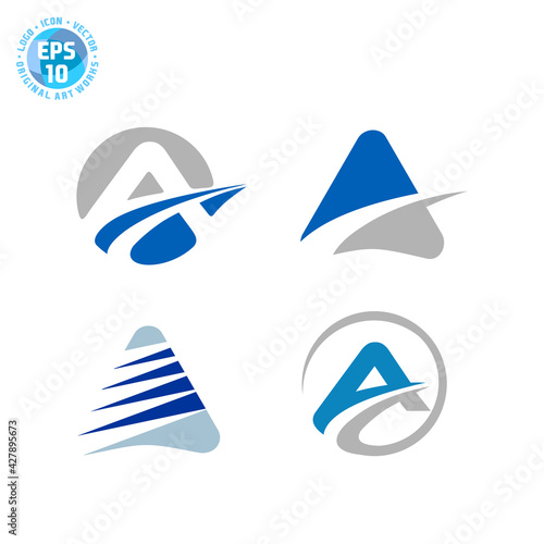 abstract A letter logo vector template