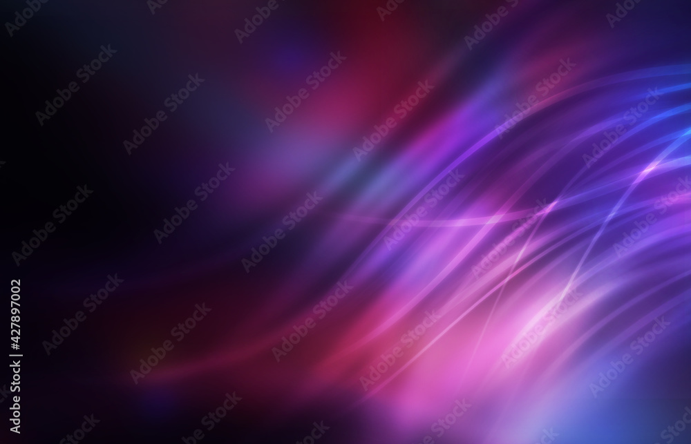 Fototapeta premium Empty futuristic, abstract background with ultraviolet geometric lines, waves. Neon glow. Light spots.