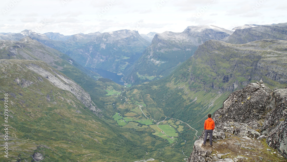 Knights Leap and Geiranger Fjord Mountain Landscapes in Norway.