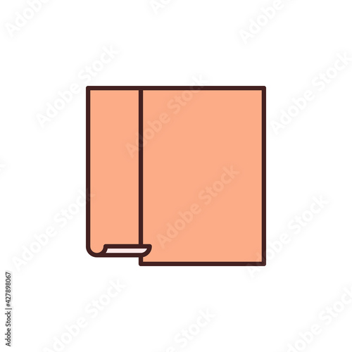 Vector Empty Wallpaper Hanging Process colored icon