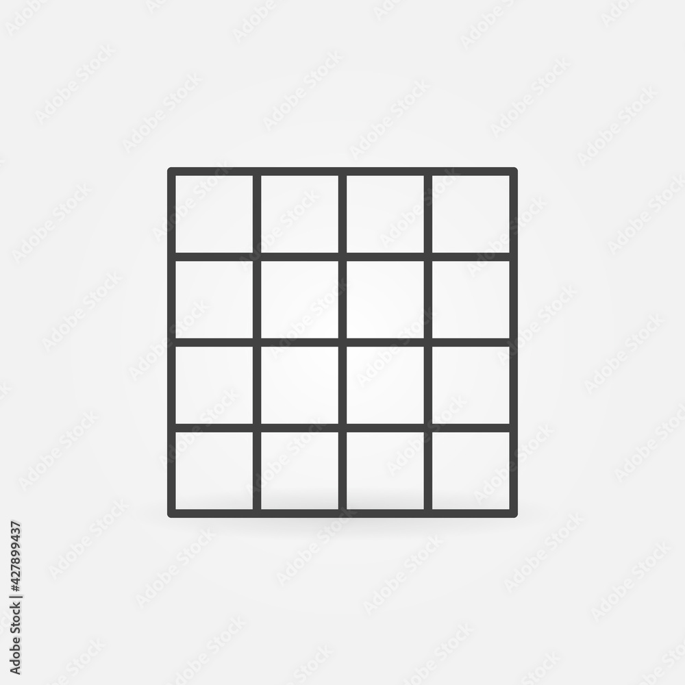 Wall of Floor Empty Tile linear vector concept icon Wall of Floor Empty Tile linear vector concept icon
