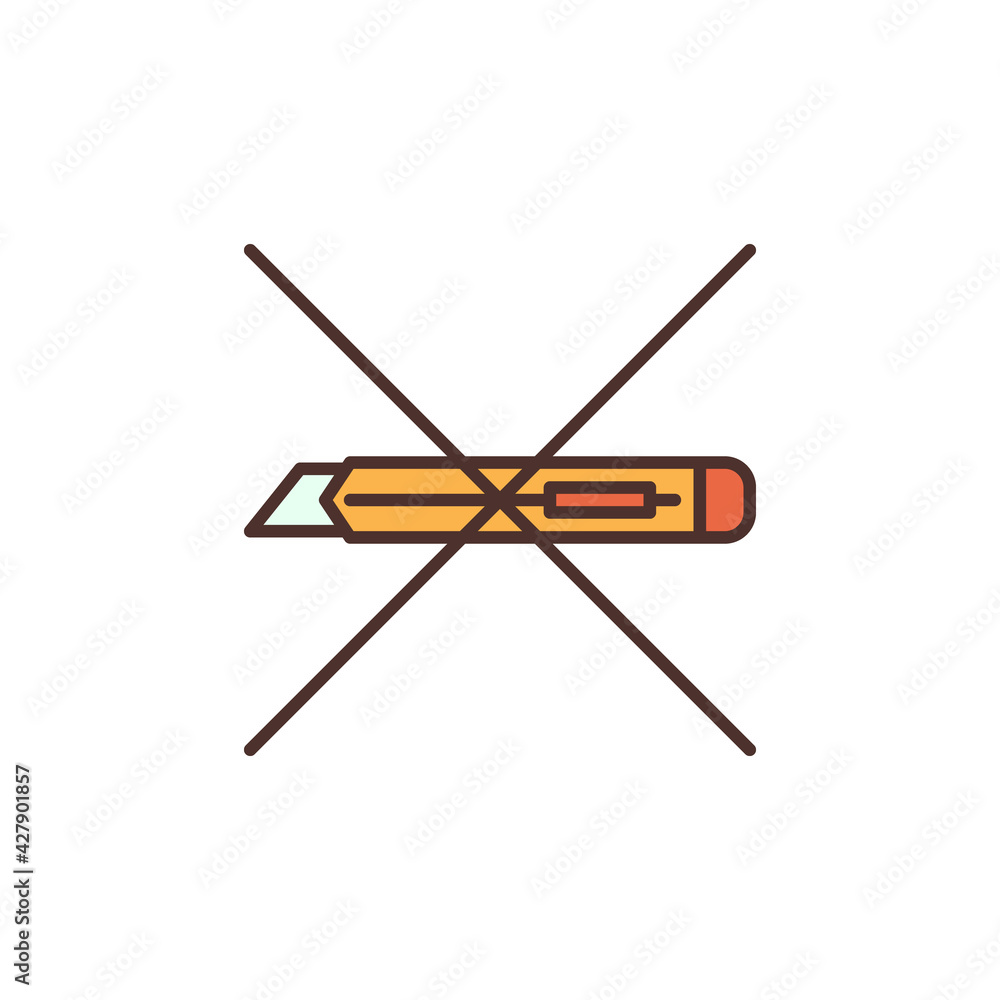 Do not open with a Cutter vector forbidden colored icon Do not open with a Cutter vector forbidden colored icon