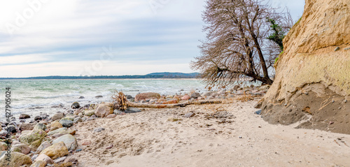Fototapeta Naklejka Na Ścianę i Meble -  traumhafte Natur -Naturstrand Ostseeküste bei dem Ostseebad Göhren auf  der Insel Rügen