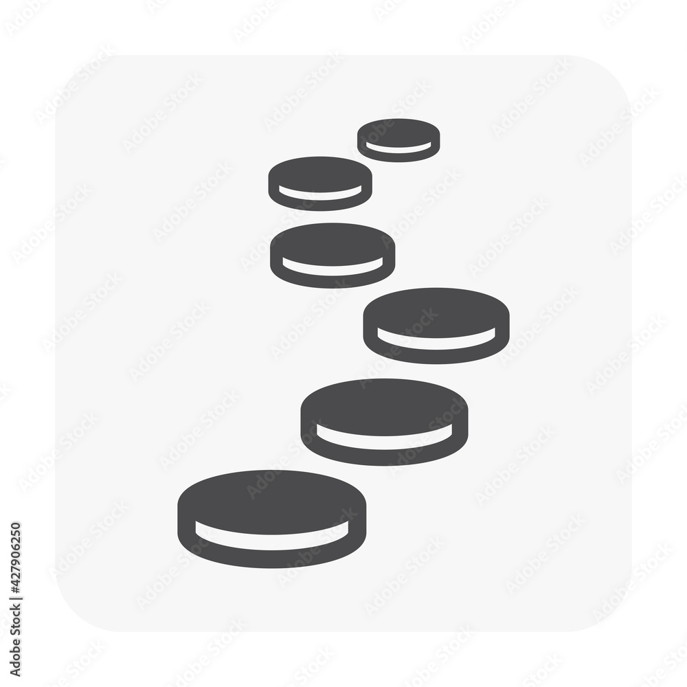 Round brick or block vector icon. That stone, rock or concrete for landscape by paving in outdoor, park, yard or garden to create pavement floor, path, walkway or pathway. Also for sidewalk or road. Round brick or block vector icon. That stone, rock or concrete for landscape by paving in outdoor, park, yard or garden to create pavement floor, path, walkway or pathway. Also for sidewalk or road.