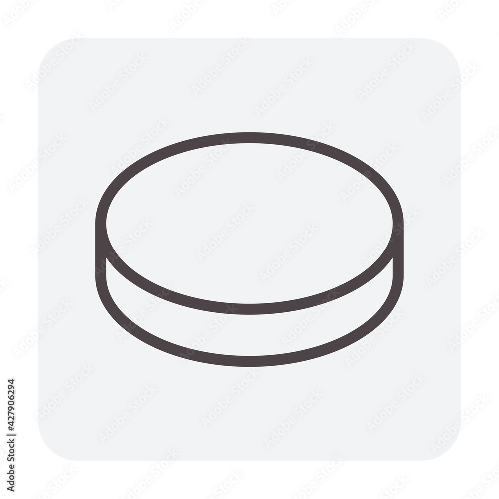 Round brick or block vector icon. That stone, rock or concrete for landscape by paving at outdoor, park, yard or garden to create pavement floor, path, walkway, pathway or road. Editable line stroke. Round brick or block vector icon. That stone, rock or concrete for landscape by paving at outdoor, park, yard or garden to create pavement floor, path, walkway, pathway or road. Editable line stroke.