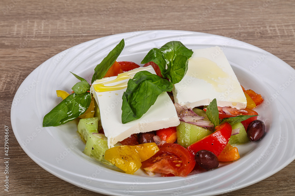 Traditional Greek salad with Feta Traditional Greek salad with Feta