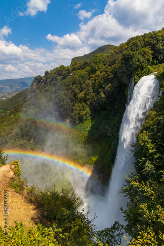 Marmore falls  Cascata delle Marmore  in Umbria region  Italy