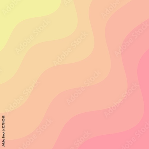 Cream and pink gradient background. Organic shape. Abstract background. Vector geometric elements. Cream and pink wave background. Cream and pink wallpaper.