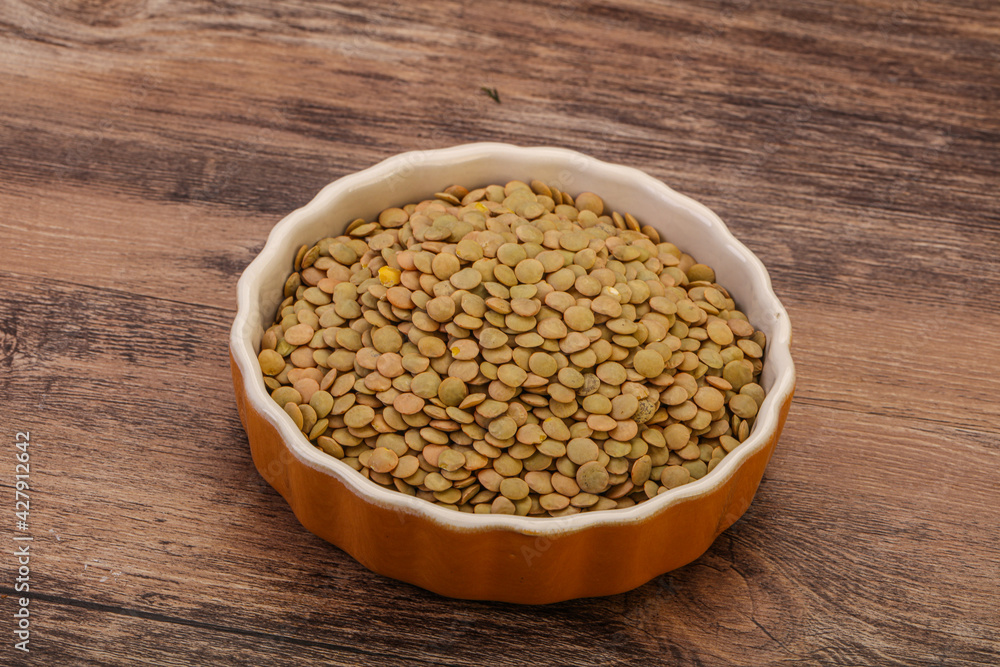 Vegan cuisine - Dry lentil heap Vegan cuisine - Dry lentil heap