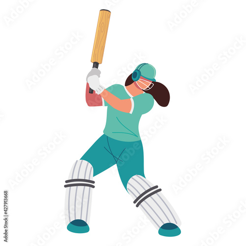 woman bat cricket