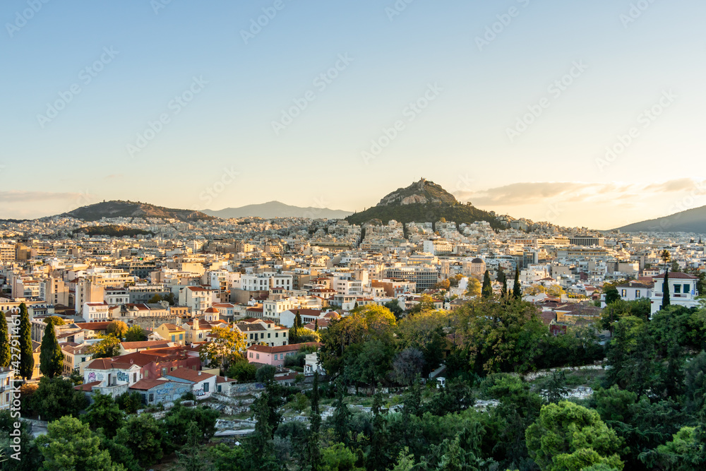 A view of the Mount Lycabettus in Athens