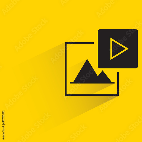 video and picture file with shadow on yellow background Free Download video and picture file with shadow on yellow background - GFXLoad