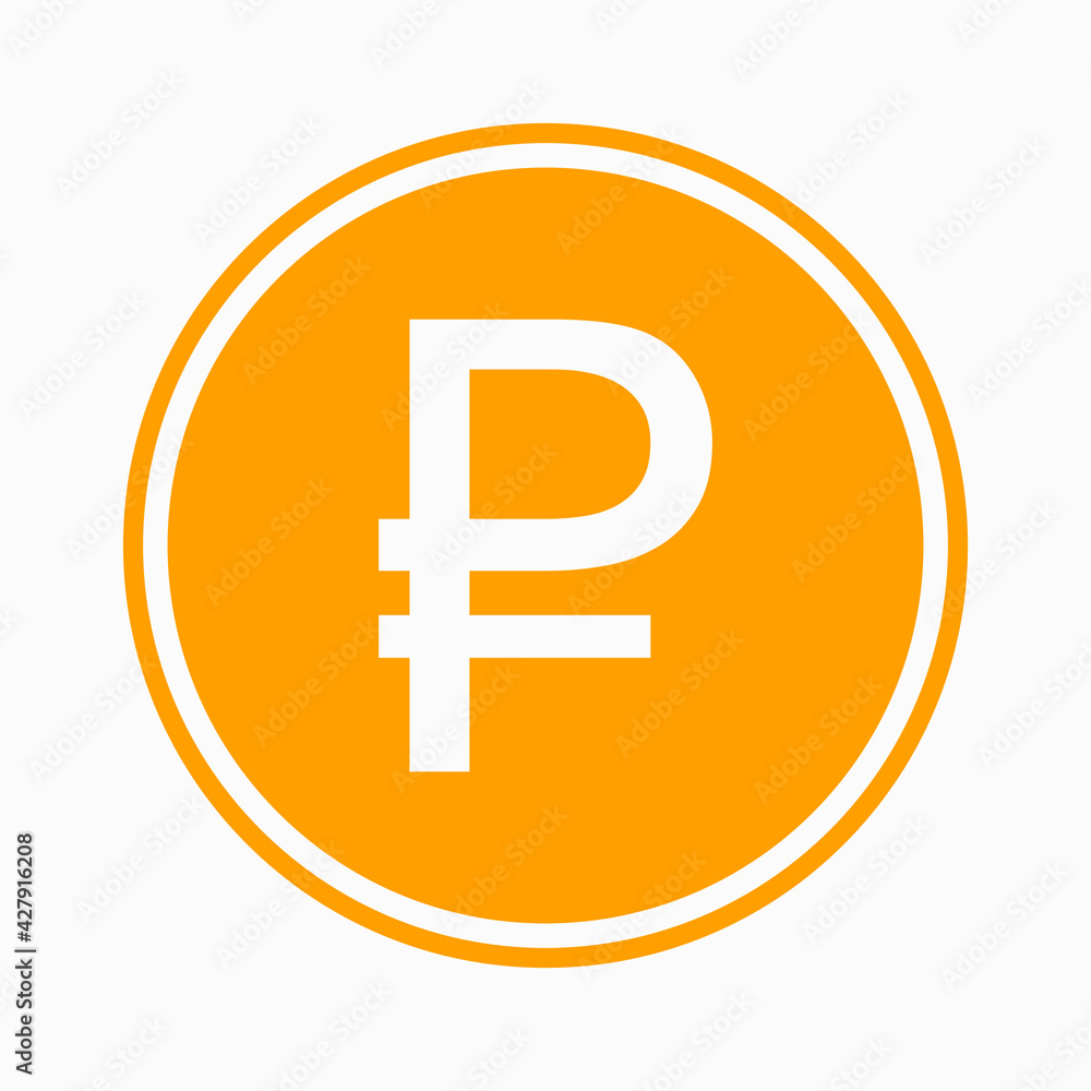 Ruble icon. Russian currency symbol. Vector illustration. Coin symbol. Ruble icon. Russian currency symbol. Vector illustration. Coin symbol.
