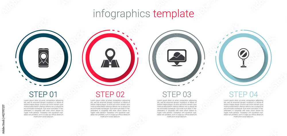 Set City map navigation, Location, and Stop sign. Business infographic template. Vector Set City map navigation, Location, and Stop sign. Business infographic template. Vector